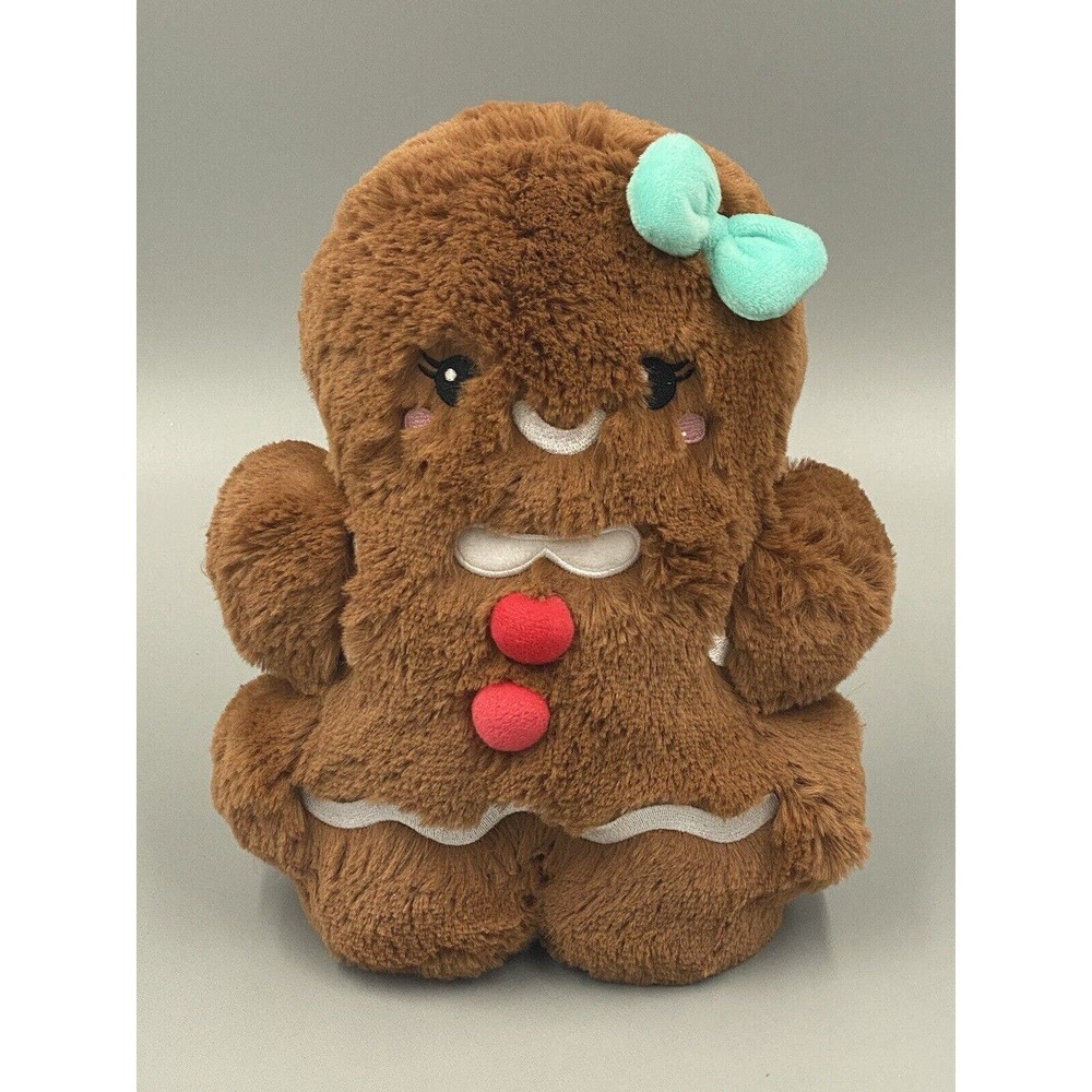 Squishable 10” Gingerbread Women Plush W/ Bow On Head Stuffed Animal‎